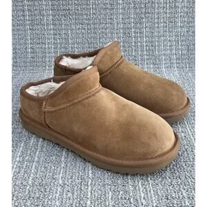 UGG Classic Leather Slipper Chesnut Kids Size 3 / Women's Size 4 US
